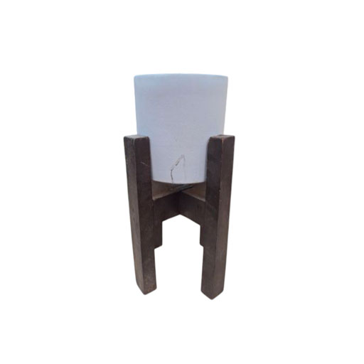 Small-Cylinder-Pot-With-Wooden-Stand